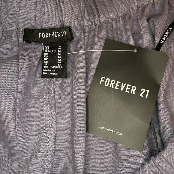 Forever 21 woven Knee Length Dress Blue Size Medium - Picture 12 of 13